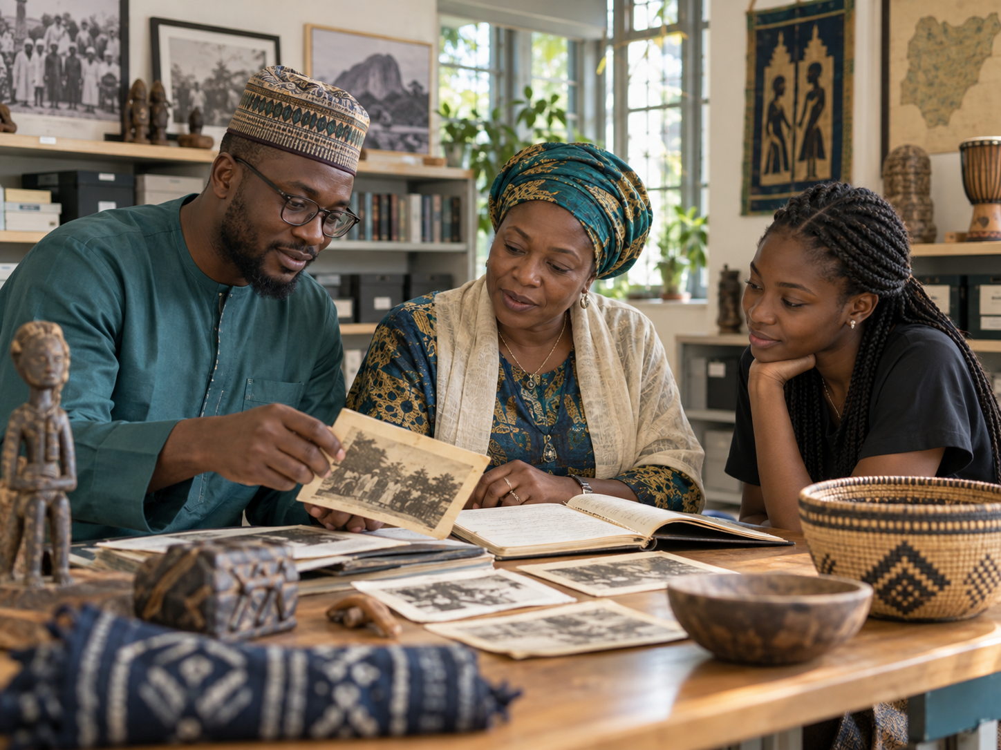 Cultural research and archival documentation session